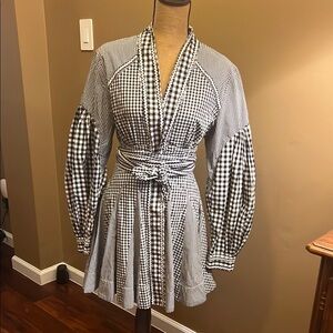 ACLER Lella dress Black and White Gingham